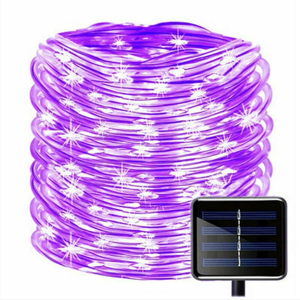 fairy lights 100 LED 39Ft/12M Waterproof Purple LED SOLAR Rope Lights!